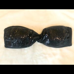Victoria’s Secret Sequined Bandeau Swim Top M